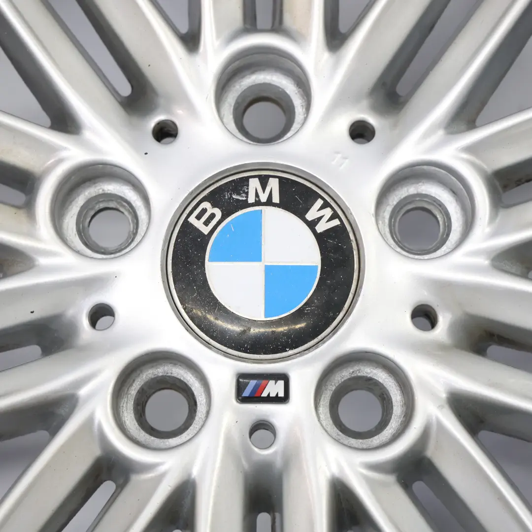 BMW E81 E82 E87 E88 Silver Wheel Alloy Rim 17" 7J ET:47 M Double Spoke 207