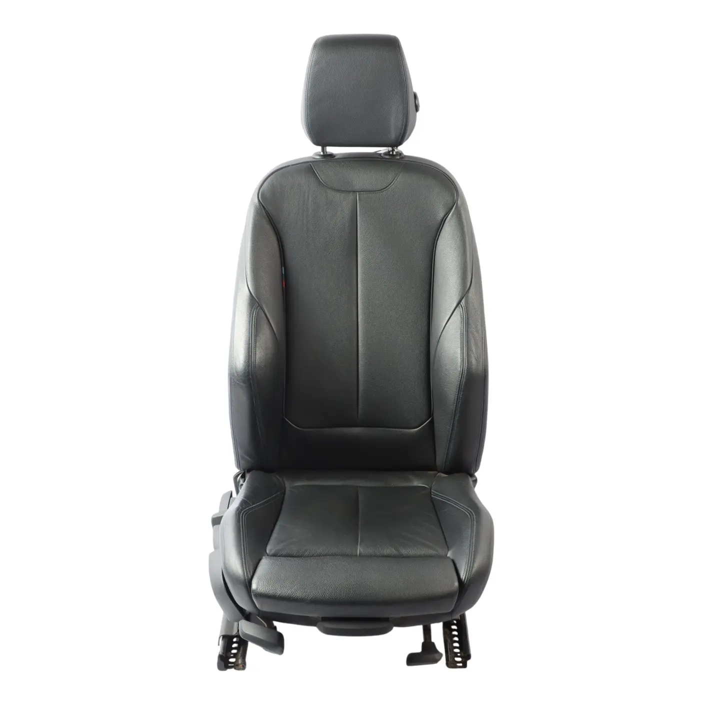 BMW F30 F31 LCI M Sport Seat Front Right O/S Heated Black Leather Contrast Blue