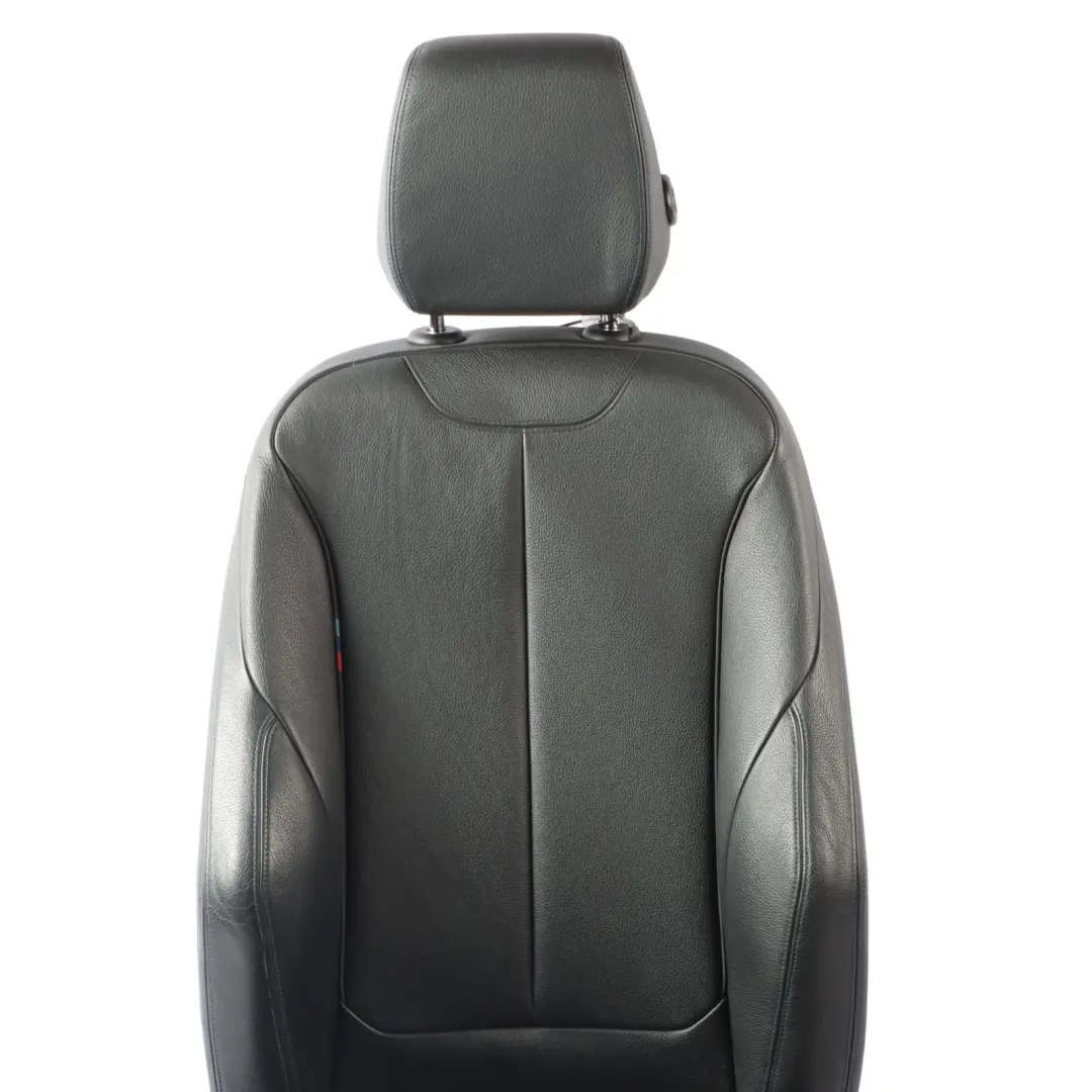 BMW F30 F31 LCI M Sport Seat Front Right O/S Heated Black Leather Contrast Blue