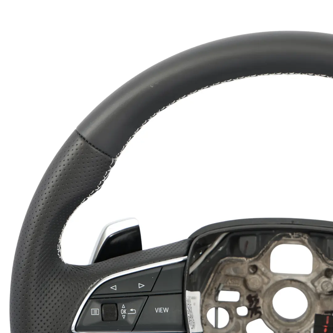 Steering Wheel Audi Q3 SQ3 RSQ3 NEW Black Leather Flat Bottom Paddle Shift