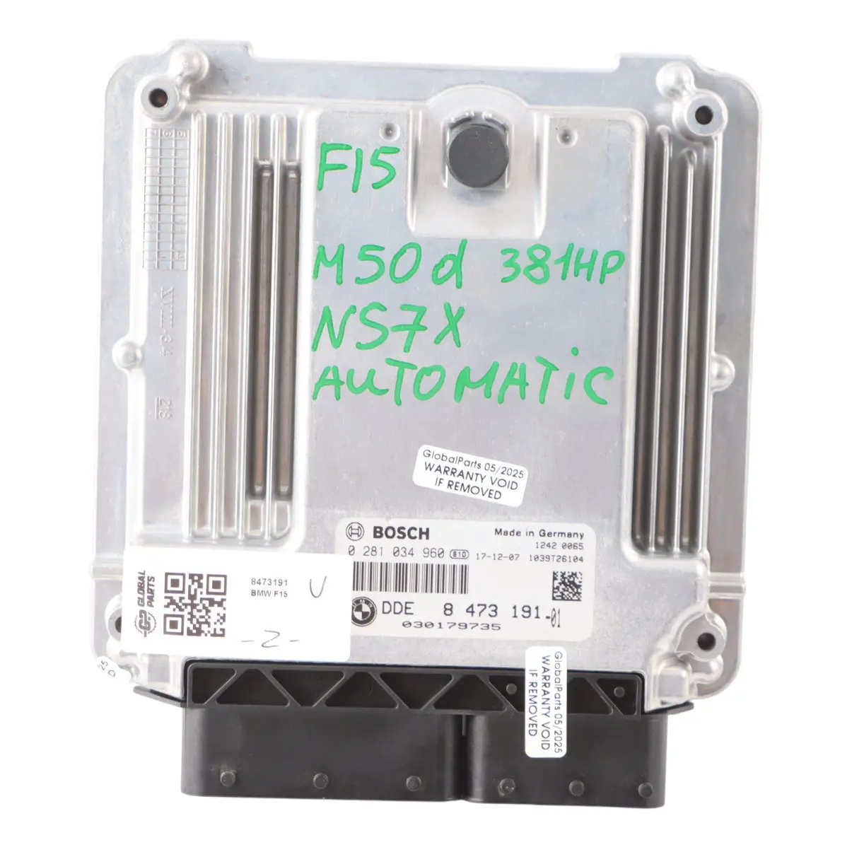 BMW X5 F15 M50d N57X 381HP Engine Control Unit ECU DDE 8473191 Automatic