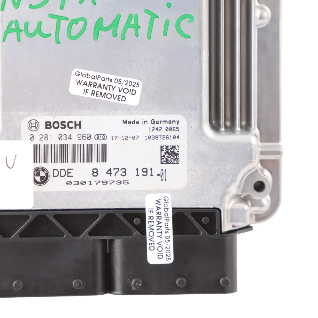 BMW X5 F15 M50d N57X 381HP Engine Control Unit ECU DDE 8473191 Automatic