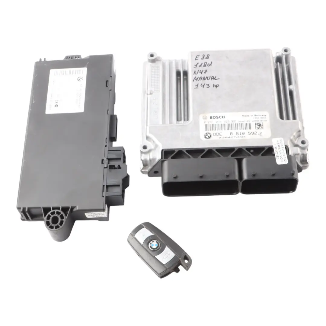 BMW E81 E88 E90 LCI 118d 318d N47 143HP ECU Kit DDE 8510592 CAS3 Key Manual