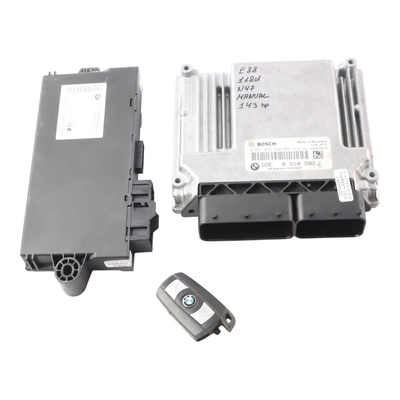 BMW E81 E88 E90 LCI 118d 318d N47 143HP ECU Kit DDE 8510592 CAS3 Key Manual