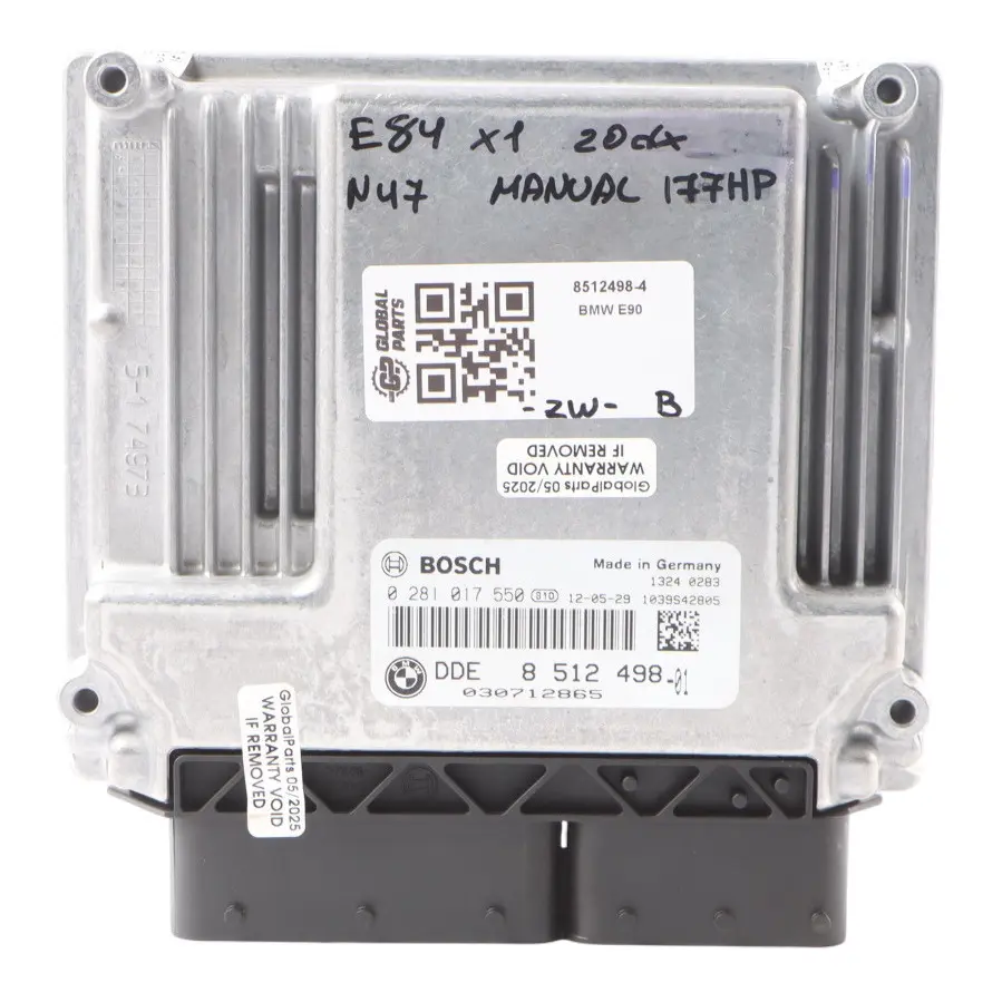 BMW E84 E90 LCI 20dX 320xd N47 177HP ECU Kit DDE 8512498 CAS3 + Key Manual