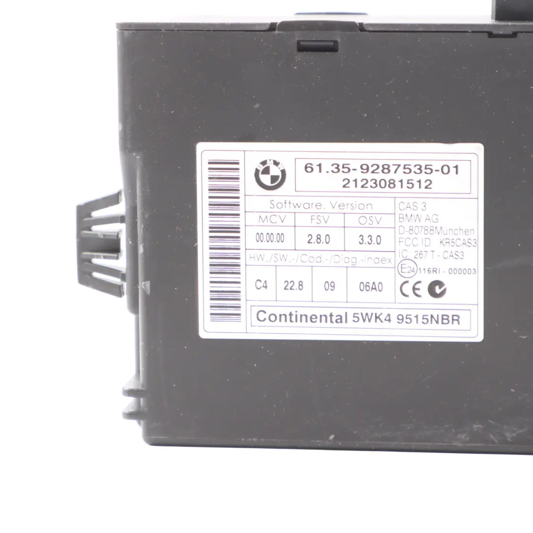 BMW X1 E84 20d Diesel N47N 163HP Engine ECU Kit DDE CAS3 + Key 8519009 Manual