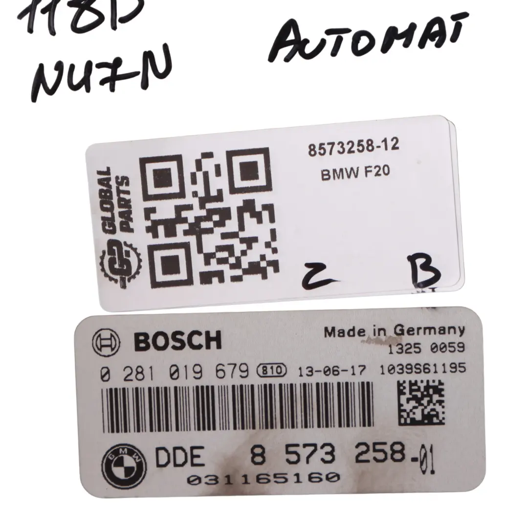 BMW F20 F30 F31 118d 318d N47N 143HP Engine Control ECU DDE 8573258 Automatic