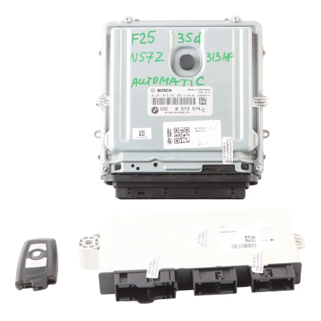 BMW X3 F25 35d N57Z 313HP Engine ECU Kit DDE CAS4 + Key 8573574 Automatic