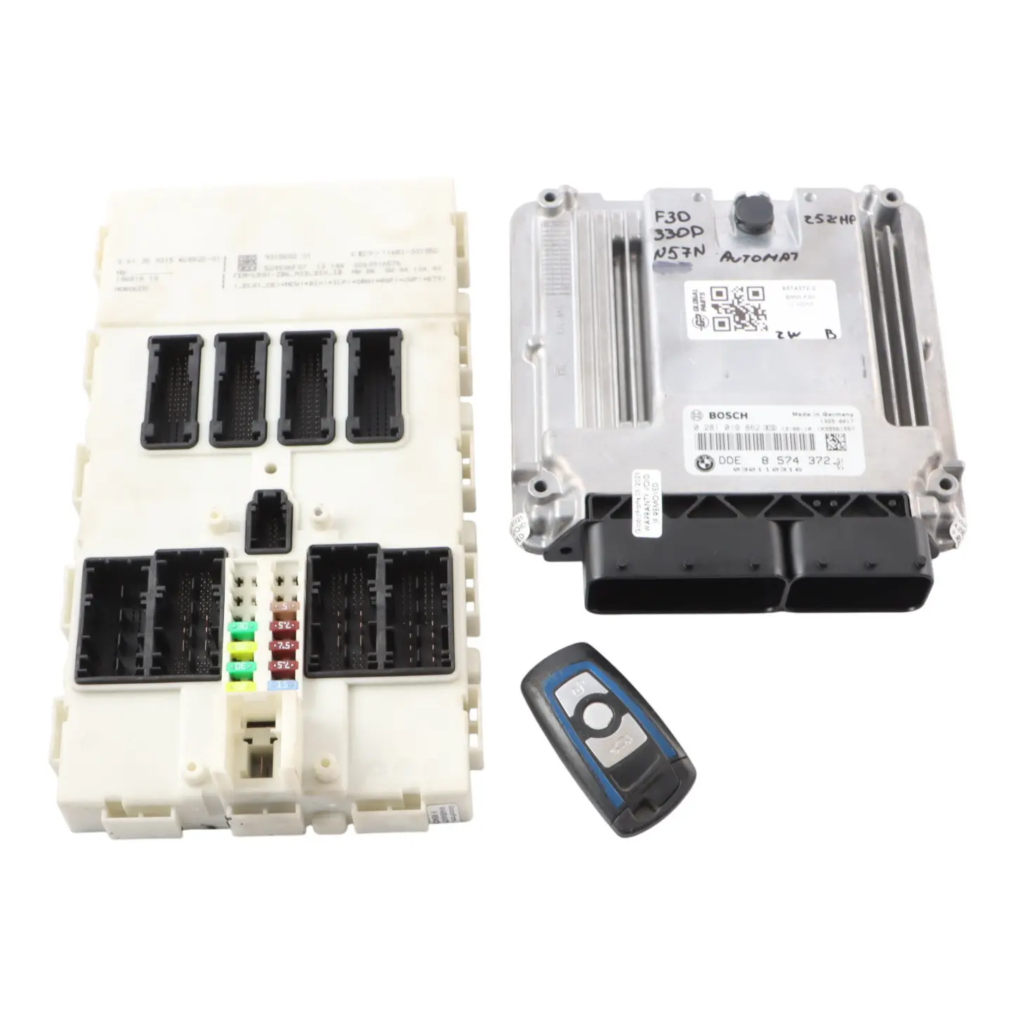 BMW F30 F32 330d 430d N57N Engine Control Unit ECU Kit DDE 8574372 Key FEM