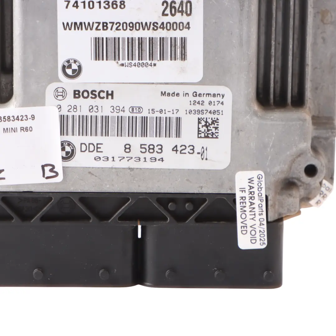 Mini R60 Cooper SD N47N 143HP Engine ECU Kit DDE CAS3 + Key 8583423 Manual