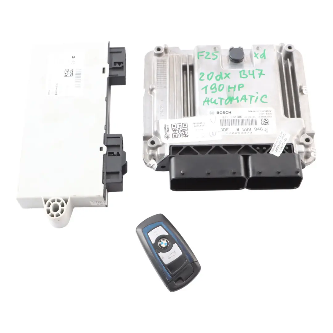 BMW X3 F25 20dX 190HP B47 Unité de contrôle moteur ECU Kit DDE 8588946 Key CAS4