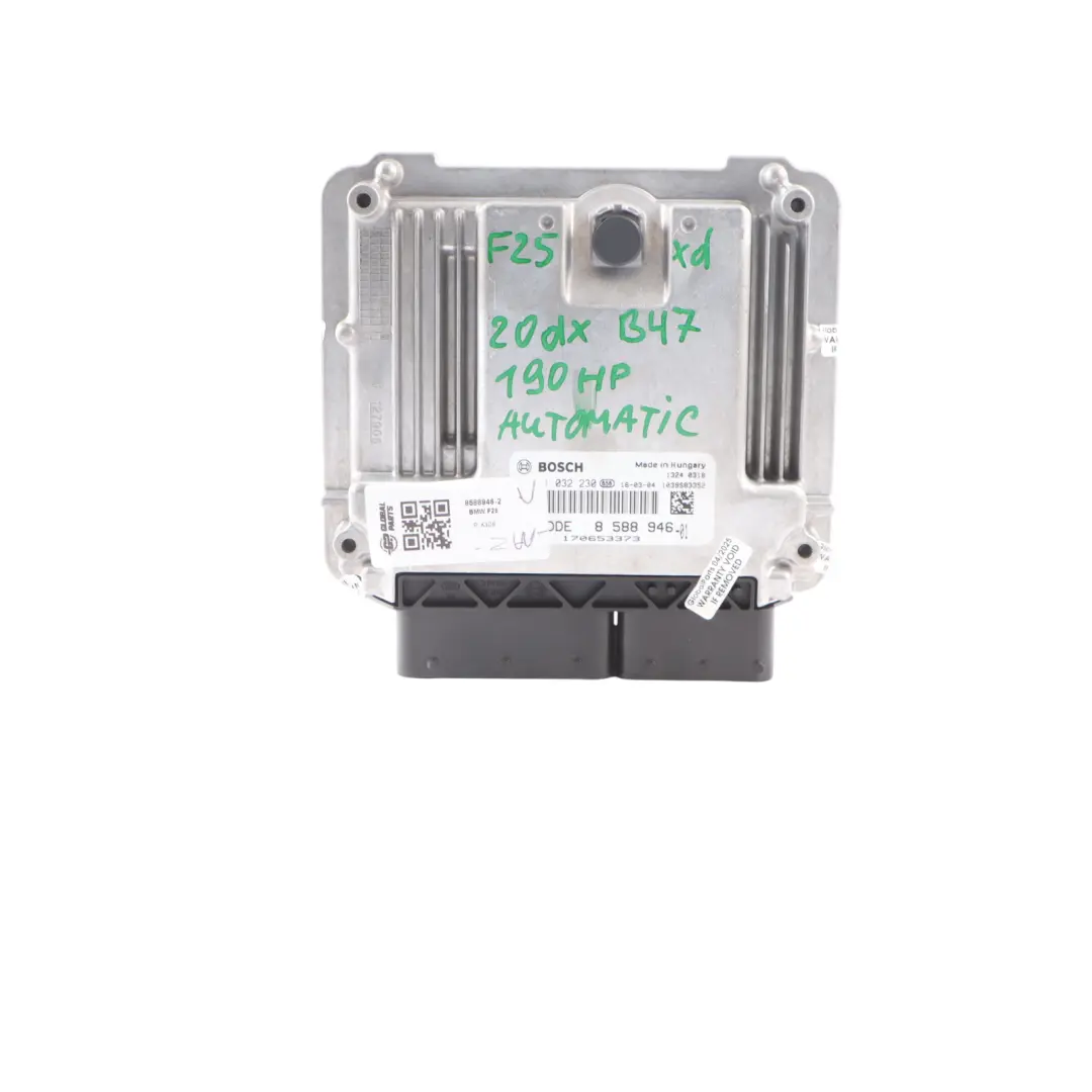 BMW X3 F25 20dX 190HP B47 Unité de contrôle moteur ECU Kit DDE 8588946 Key CAS4