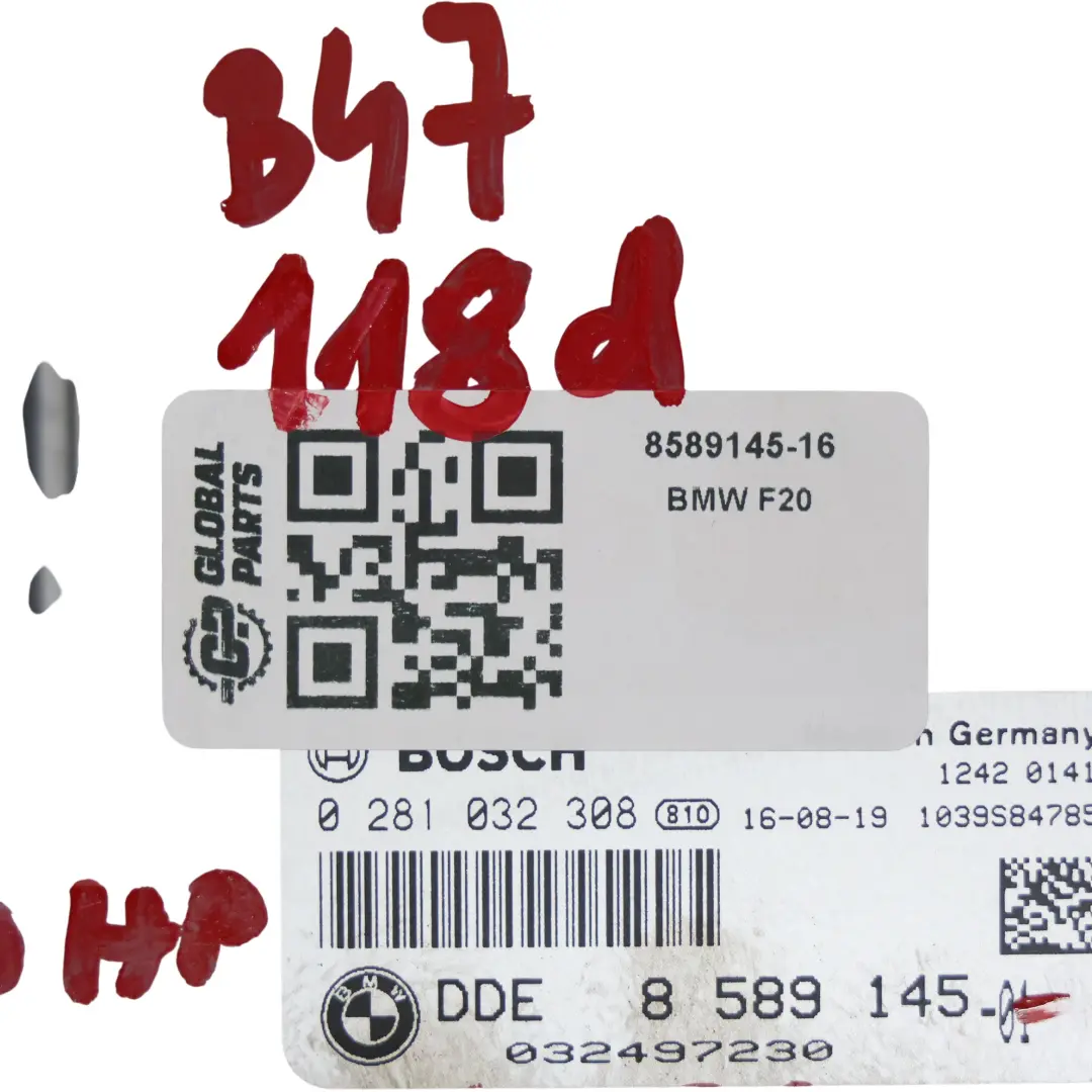 BMW F20 F21 F30 F31 118d 318d B47 150HP Engine Control ECU DDE 8473185 Manual