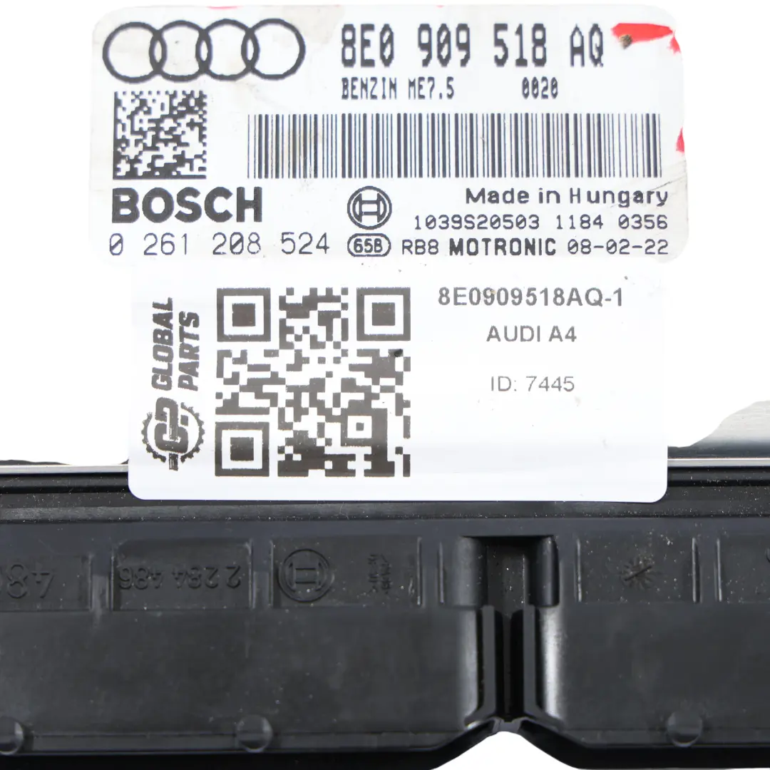 Audi A4 B7 1.8T BZB 163HP Engine Control Unit Module ECU Set 8E0909518AQ