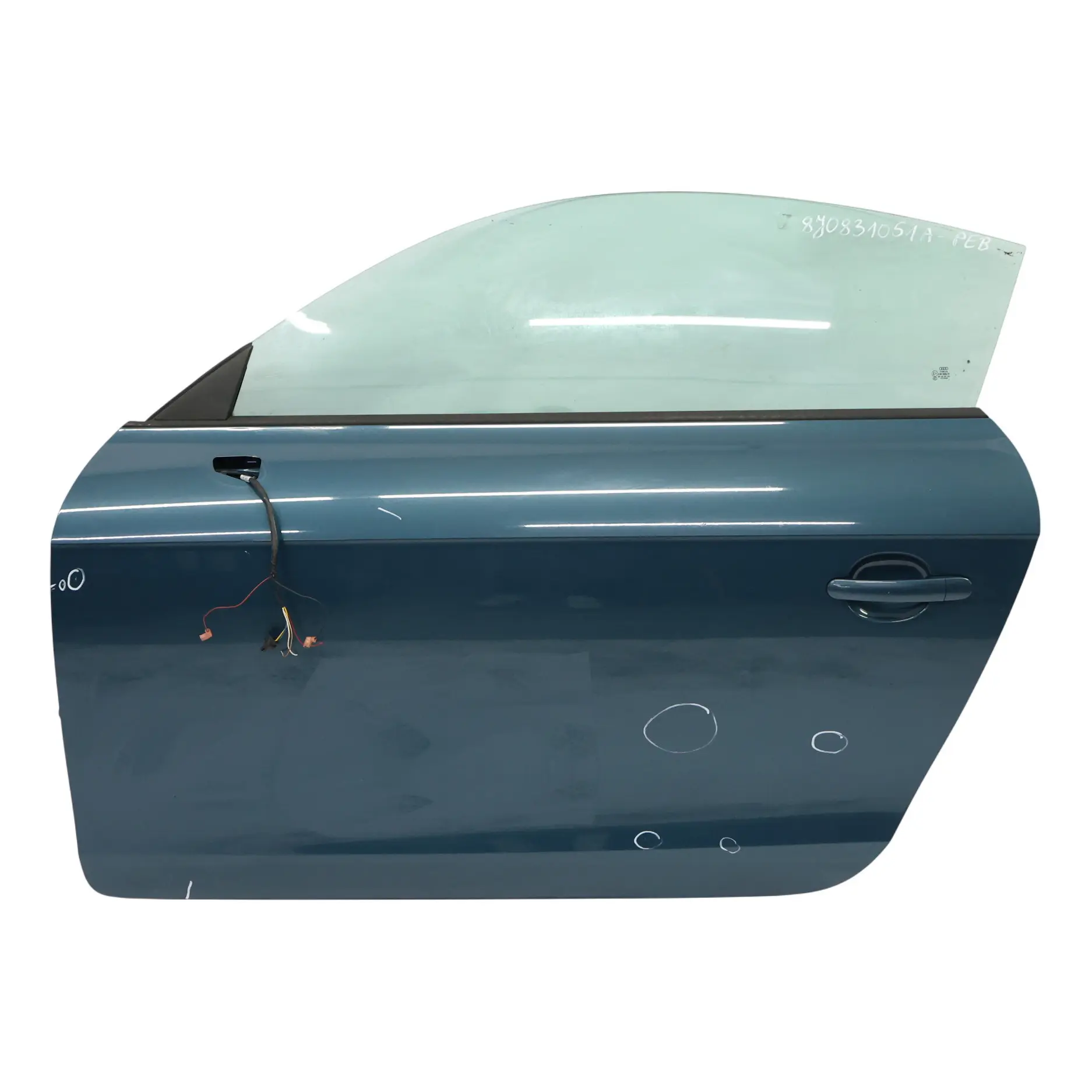 Audi TT 8J Door Cover Front Left N/S Petrol Blue Pearl Effect - X5Z