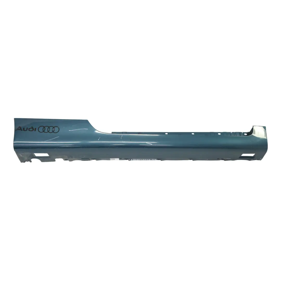 Audi TT 8J Side Skirt Door Sill Cover Right O/S Petrol Blue Pearl Effect - X5Z