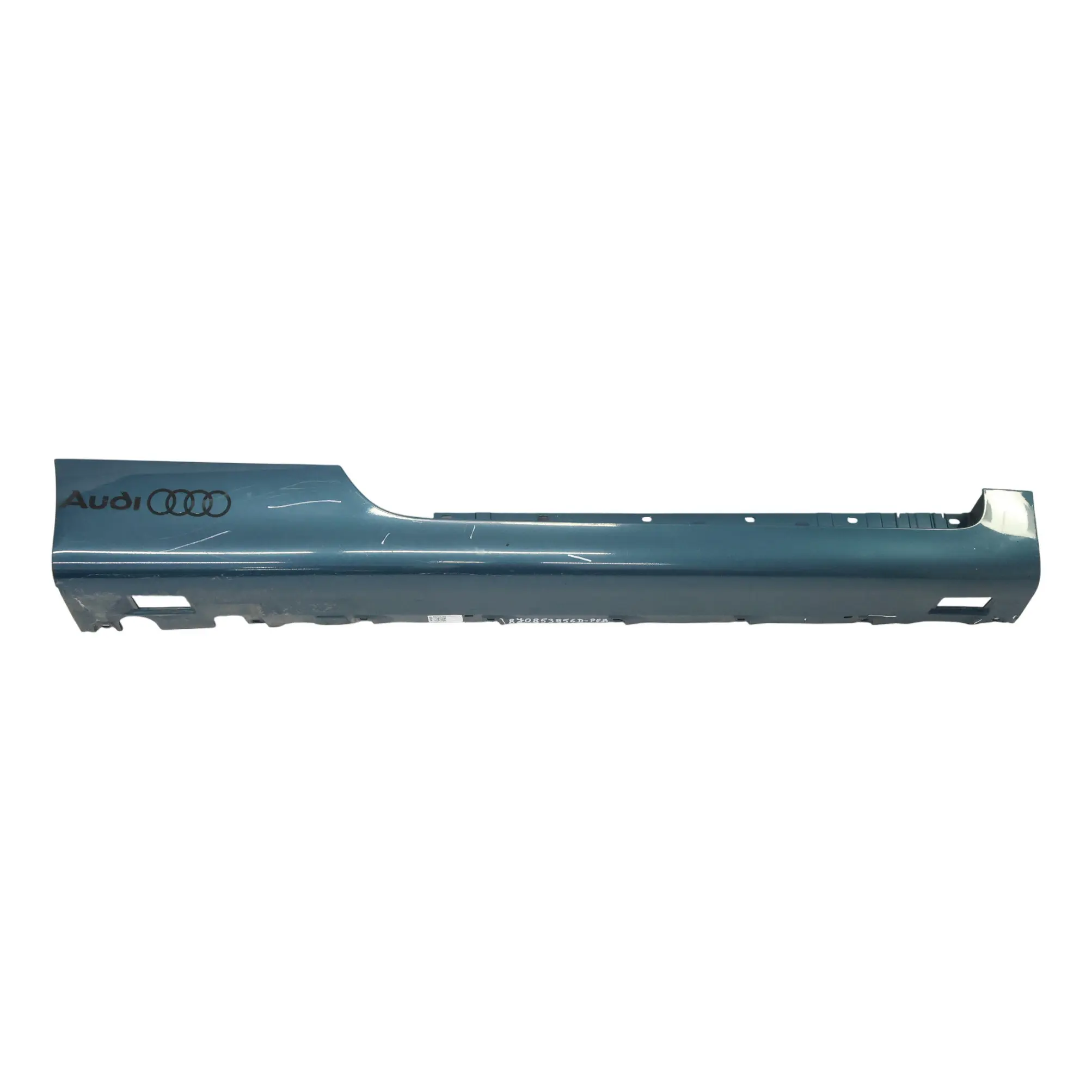 Audi TT 8J Side Skirt Door Sill Cover Right O/S Petrol Blue Pearl Effect - X5Z