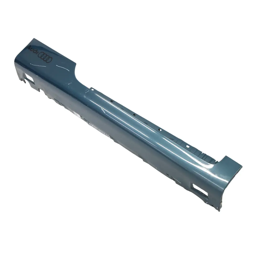 Audi TT 8J Side Skirt Door Sill Cover Right O/S Petrol Blue Pearl Effect - X5Z