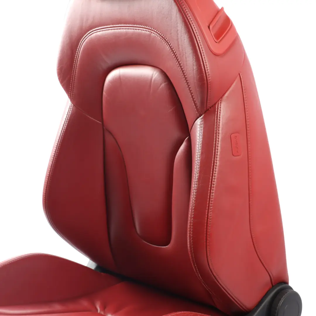 Audi TT 8J Coupe Sport Seat Front Left N/S Heated Feinnappa Leather Magma Red