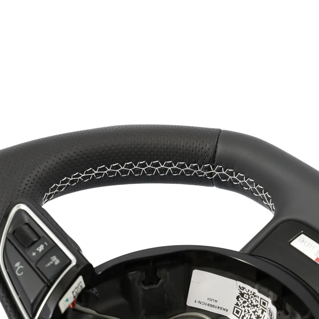 Steering Wheel Audi A4 B8 A5 8T S-Line NEW Black Leather Flat Bottom 8K0419091CN