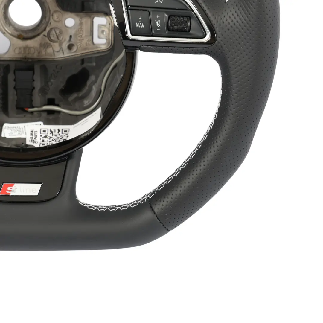 Steering Wheel Audi A4 B8 A5 8T S-Line NEW Black Leather Flat Bottom 8K0419091CN