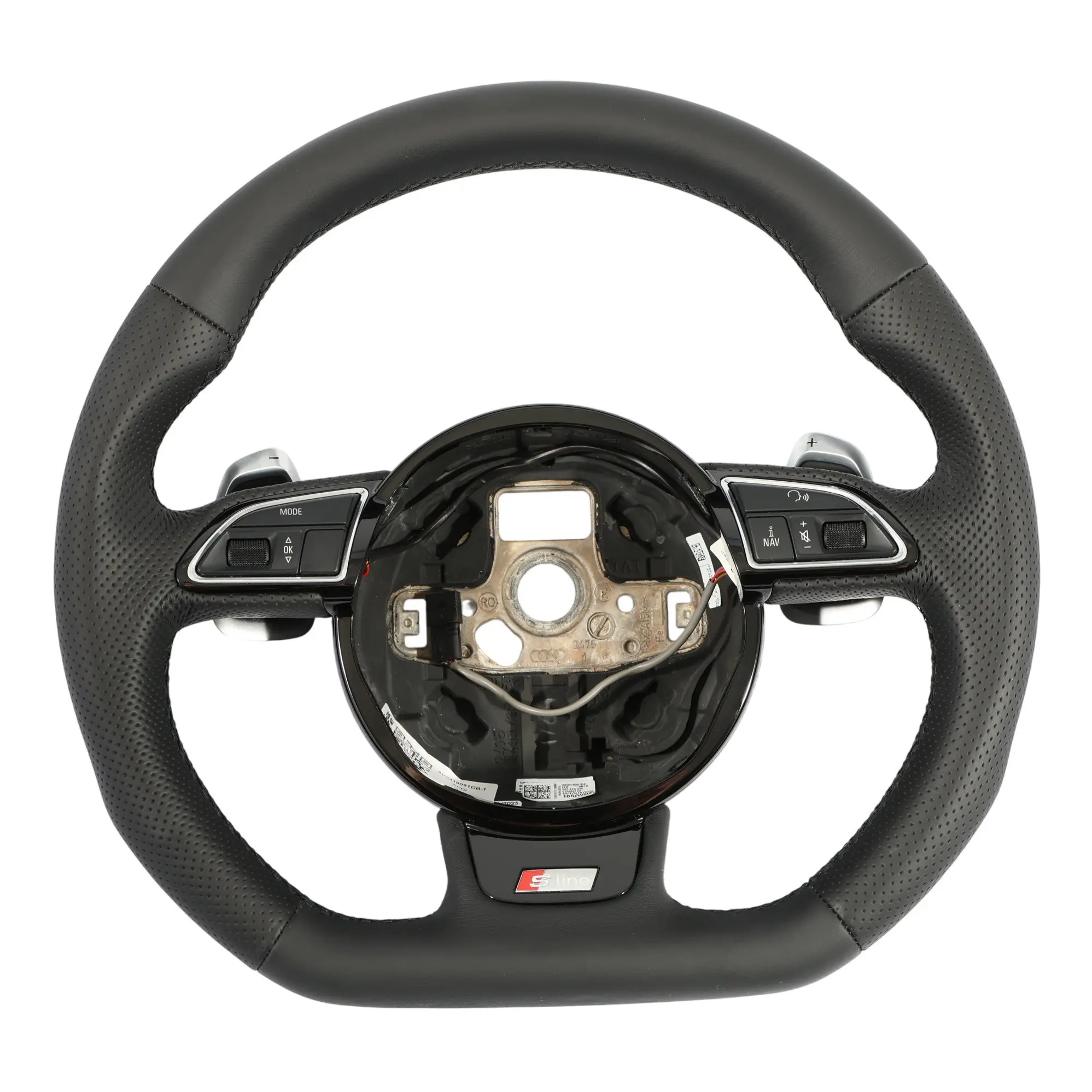 Audi A5 8T Steering Wheel S-Line NEW Black Leather Flat Bottom Paddle Shift