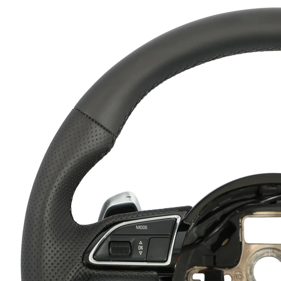 Audi A5 8T Steering Wheel S-Line NEW Black Leather Flat Bottom Paddle Shift