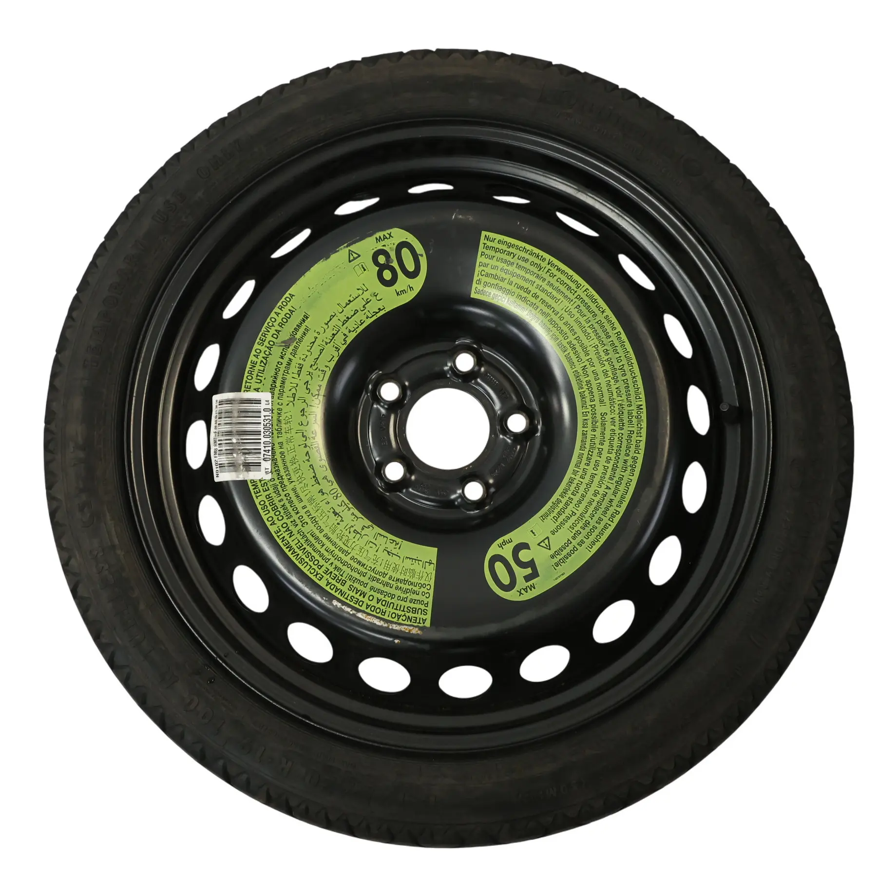 Audi A5 8T A4 B8 Koło Zapasowe Stalowe R19 Opona Hankook 125/70 8K0601027F