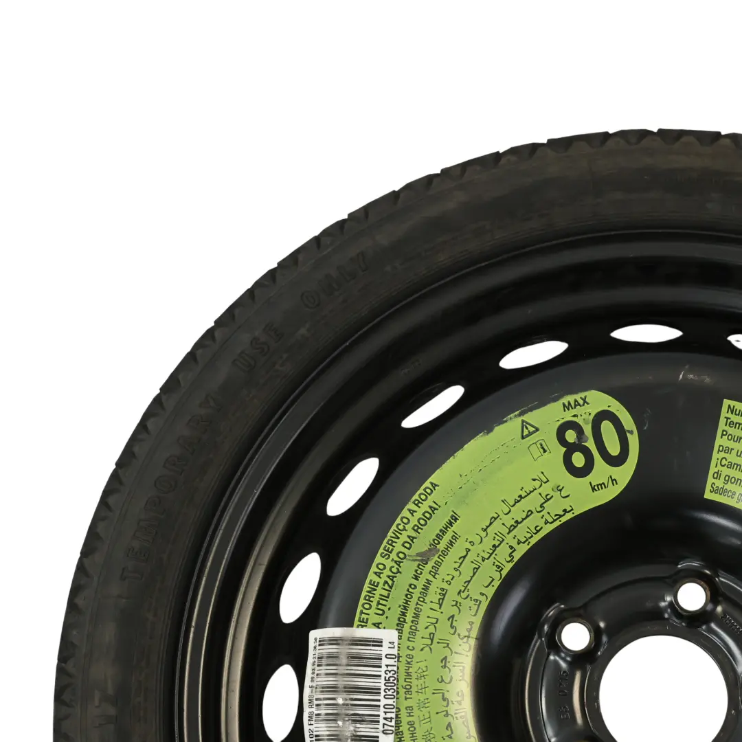 Audi A5 8T A4 B8 Koło Zapasowe Stalowe R19 Opona Hankook 125/70 8K0601027F