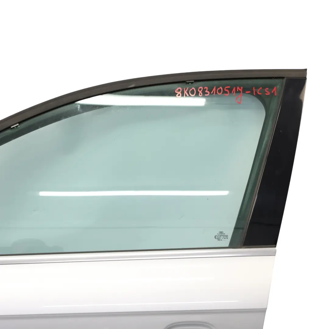 Audi A4 B8 Front Door Left N/S Ice Silver Metallic - X7W
