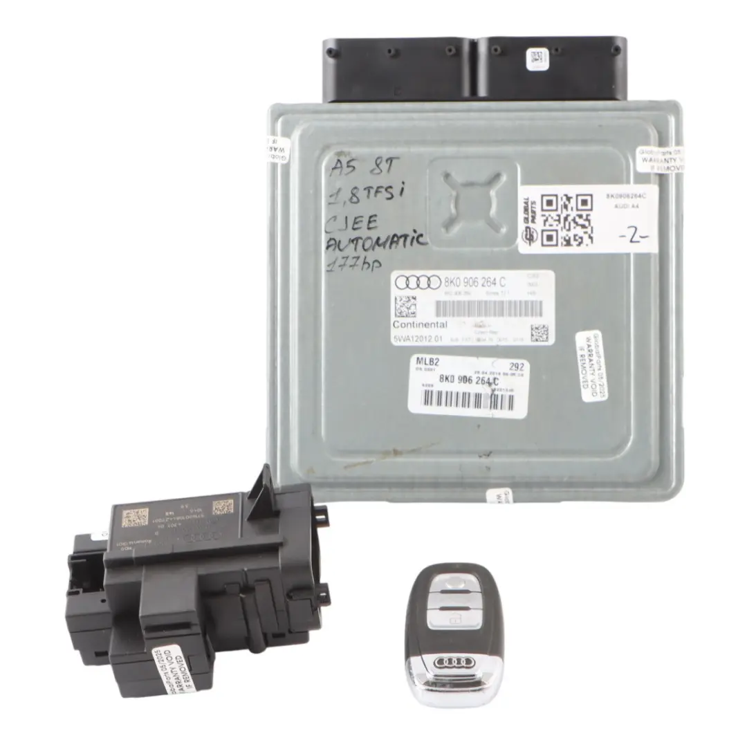 Audi A5 8T 1.8 TFSI CJEE 177HP Engine ECU Kit Ignition Key 8K0906264C Automatic