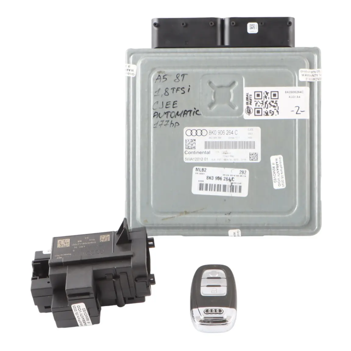 Audi A5 8T 1.8 TFSI CJEE 177HP Engine ECU Kit Ignition Key 8K0906264C Automatic
