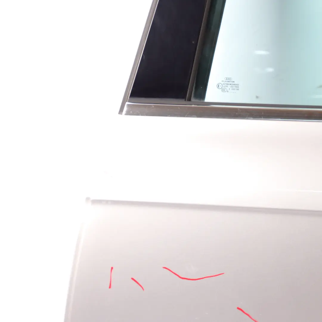 Audi A4 B8 Limousine Rear Door Left N/S Ice Metallic Silver - X7W 