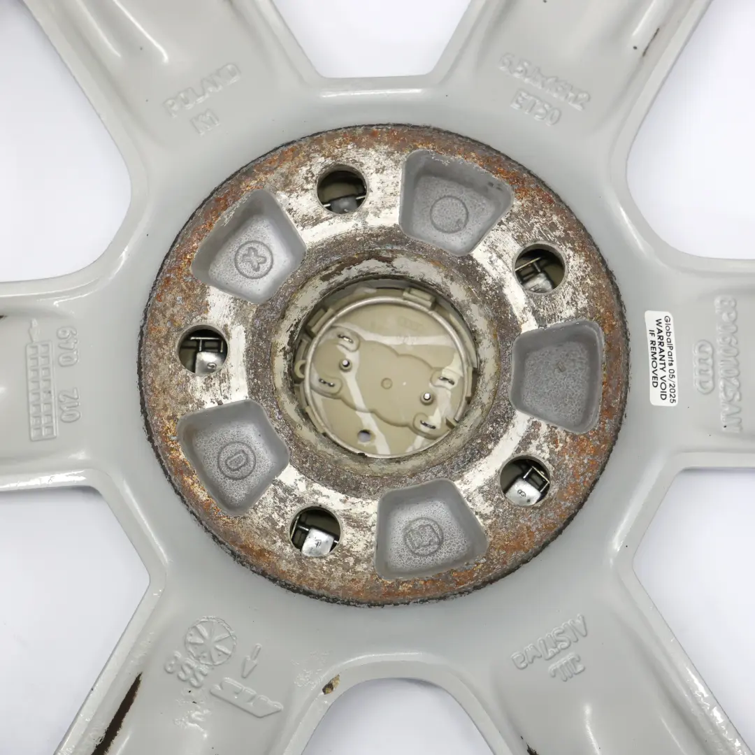 Audi A3 8P Silver Wheel Alloy Rim 16" 6,5J ET:50 6-Spoke 8P0601025AN