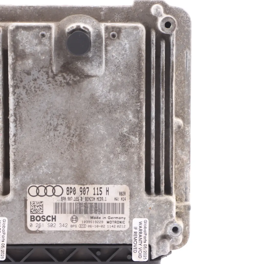 BHZ 265HP Engine Control Module ECU Manual Audi S3 8P 2.0 TFSI - SKU 8P0907115H - Part number 8P0907115H