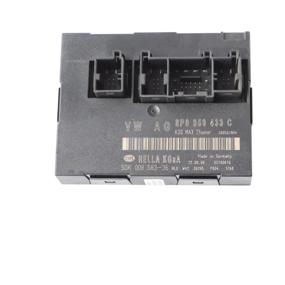Audi S3 8P Body Control Comfort Unit Module BCM Convenience Unit 8P0959433C