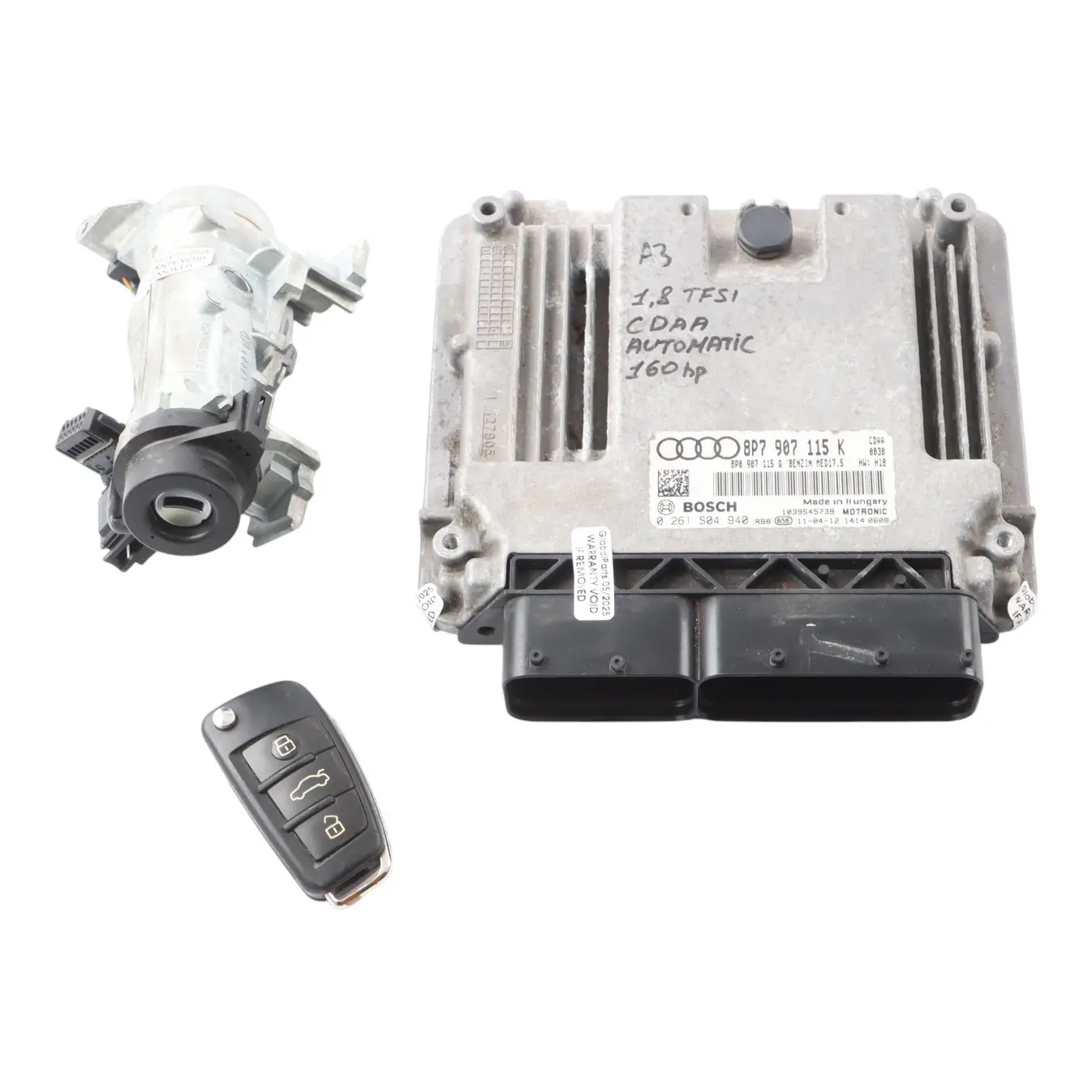 Audi A3 8P 1.8 TFSI CDAA 160HP Engine Module ECU Kit Ignition + Key 8P7907115K