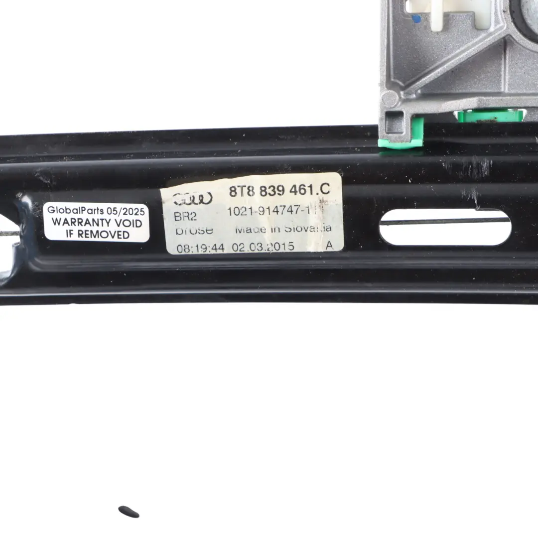 Audi A5 8T Window Lifter Rear Door Left N/S Regulator Mechanism 8T8839461C