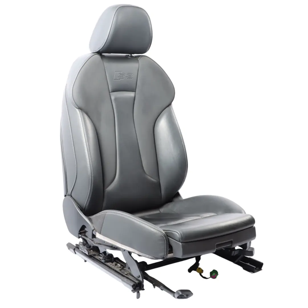 Audi A3 S3 8V 3 Door Seat Front Left N/S Interior Heated Leather Black