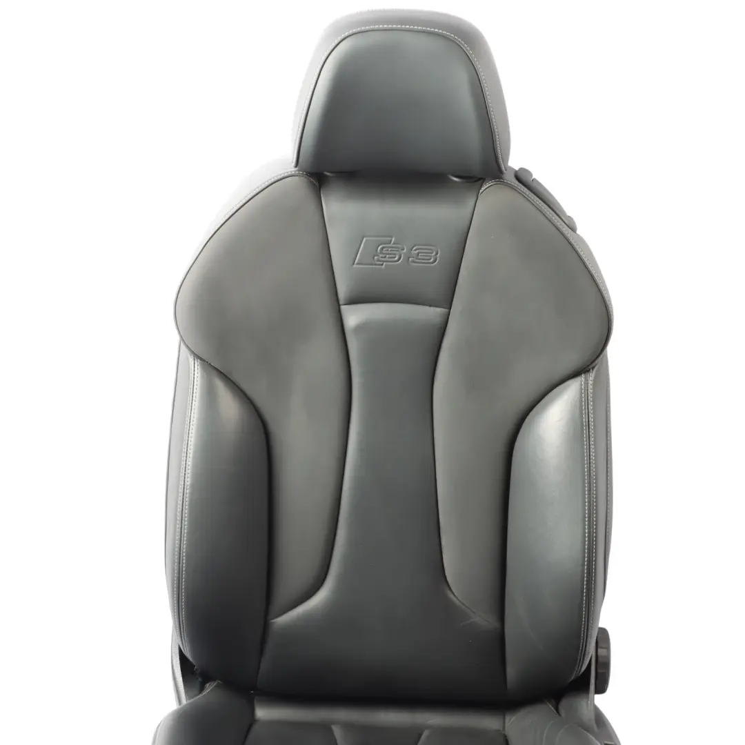 Audi A3 S3 8V 3 Door Seat Front Left N/S Interior Heated Leather Black