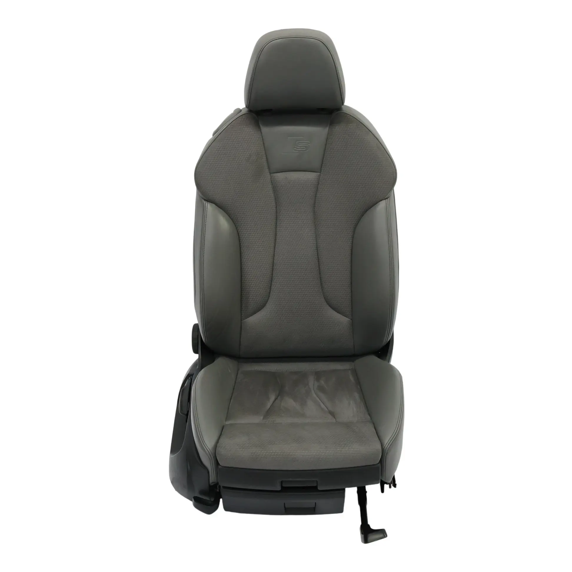 Audi A3 8V Seat Front 3D S-Line Cloth Leather Heated Right O/S Silver Black