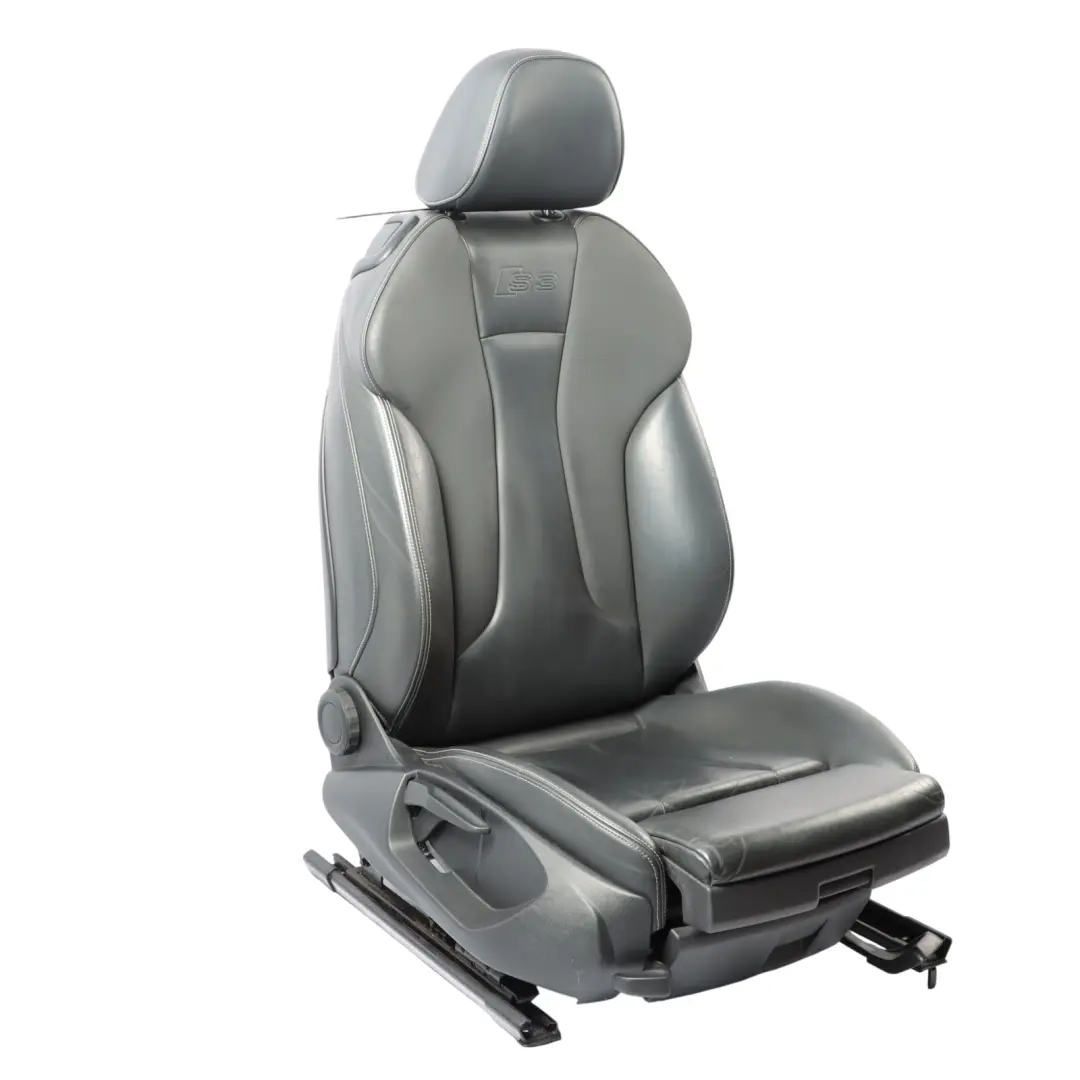 Audi A3 S3 8V 3 Door Seat Front Right O/S Interior Heated Leather Black