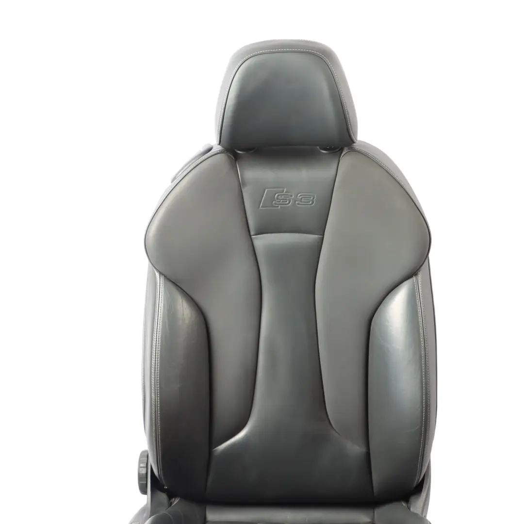 Audi A3 S3 8V 3 Door Seat Front Right O/S Interior Heated Leather Black