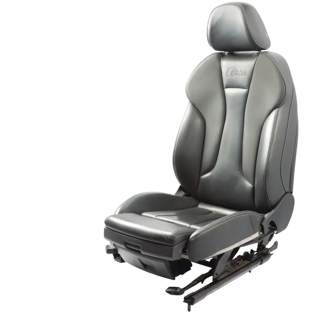 Audi A3 S3 8V 3 Door Seat Front Right O/S Interior Heated Leather Black
