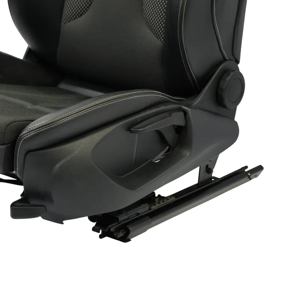 Audi A3 8V Sportback Seat Front Left N/S S-Line Half Leather Black Silver