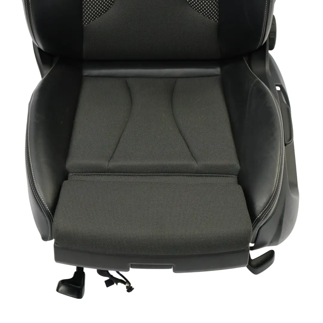 Audi A3 8V Sportback Seat Front Left N/S S-Line Half Leather Black Silver