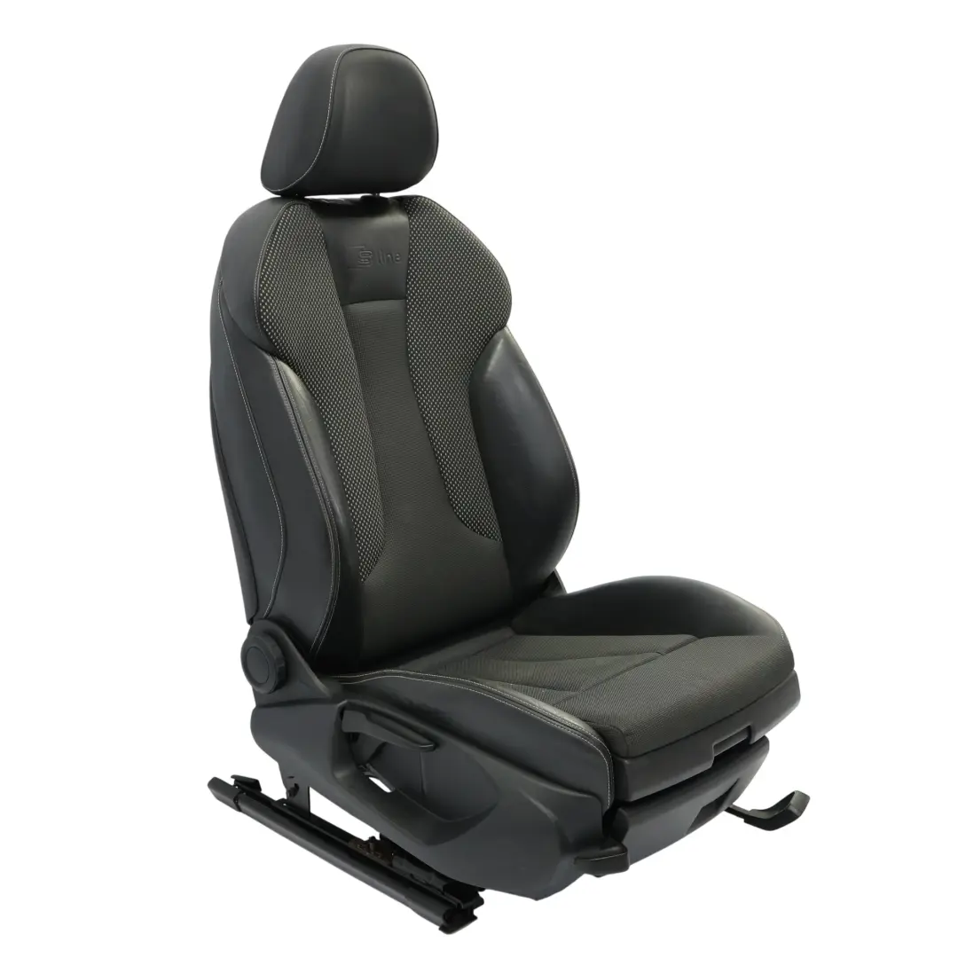 Audi A3 8V Sportback Sport Seat Front Right O/S Heated Half Leather Black