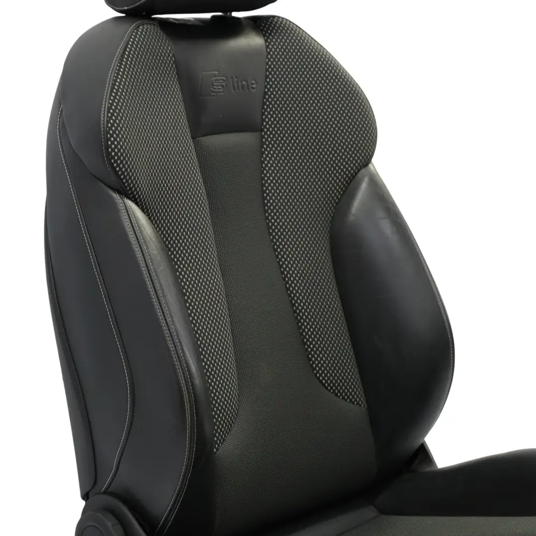 Audi A3 8V Sportback Sport Seat Front Right O/S Heated Half Leather Black