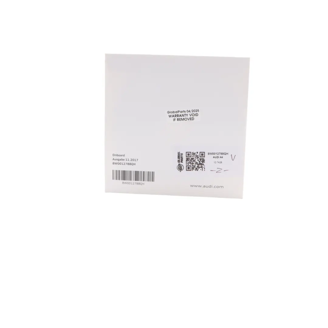 Audi A4 B9 Onboard Manual Owner's Handbook CD Disc 8W0012788QH