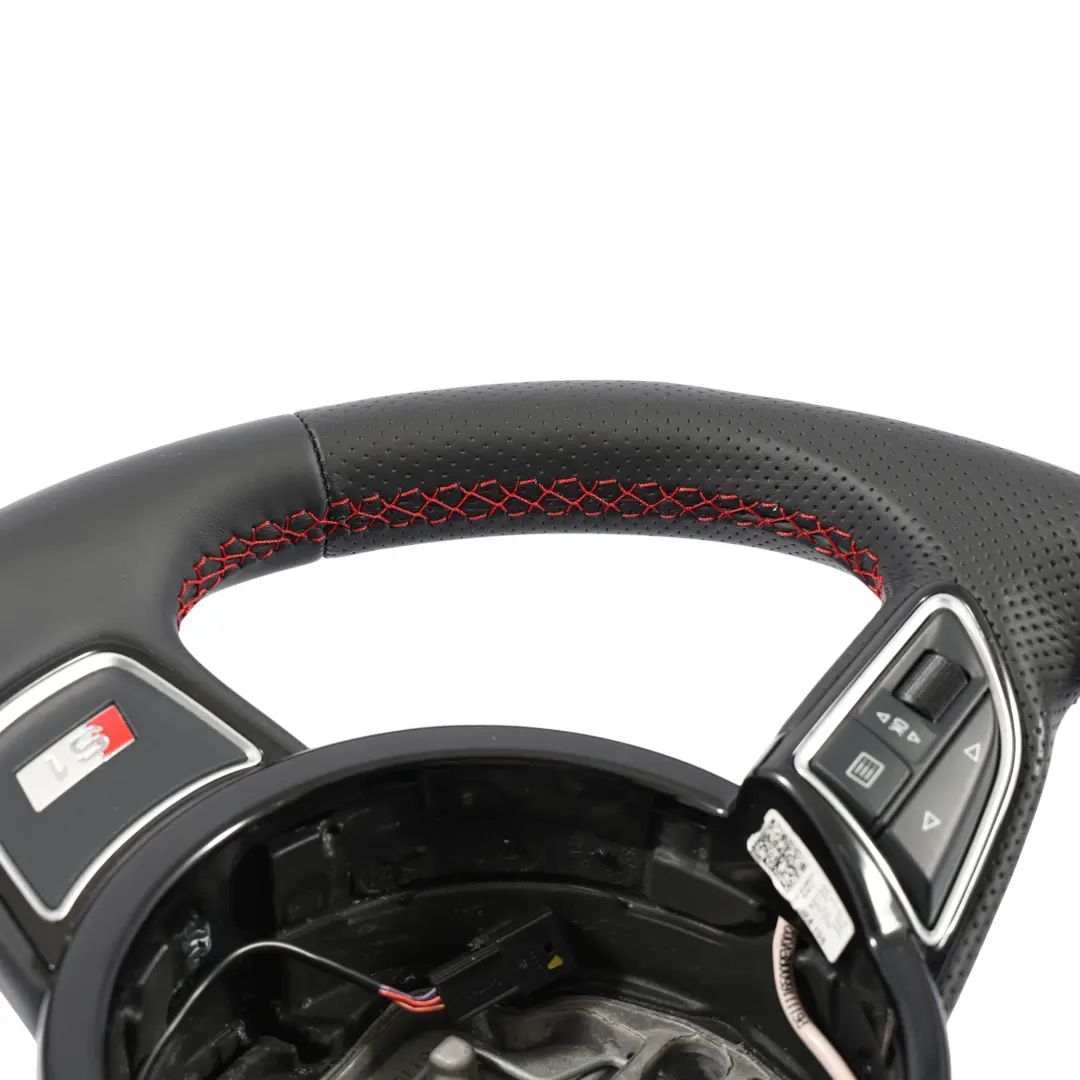 Audi A1 S1 8X Lenkrad NEU Schwarz Leder Rot Gewinde 8X0419091R